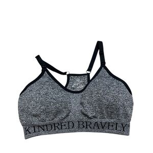 Kindred Bravely Sublime Nursing Sports Bra Padded Size Medium Grey Black